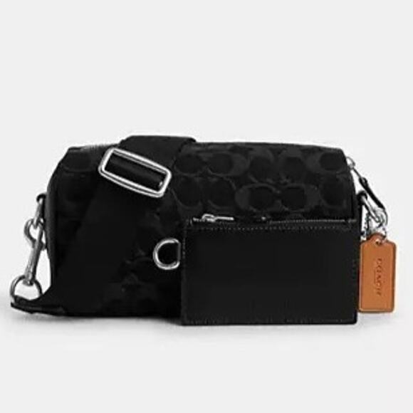 Coach Axel Crossbody In Signature Denim CO945 IN Silver/Black - Picture 10 of 11